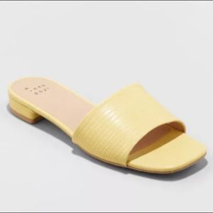Yellow Slip on Sandals
